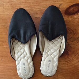 Birdies Black Quilted Mules